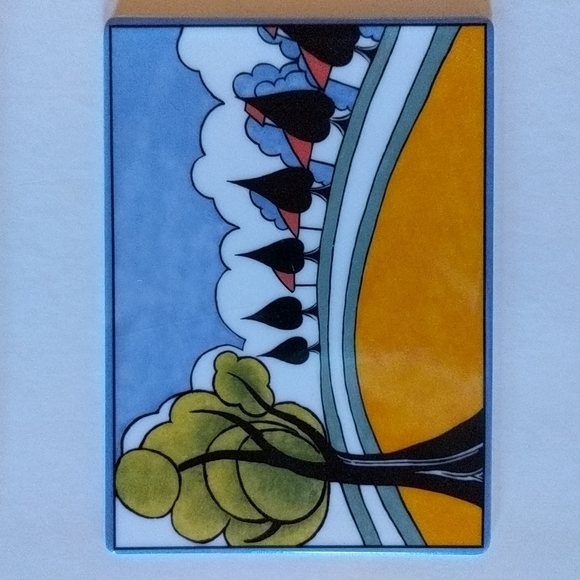 Clarice Cliff Edition Numbered & Framed Tile Set by Wedgwood. - Picture 2 of 16
